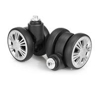 Volein 2 Pcs Universal Suitcase Wheels Replacement, 48mm Wear Resistant Luggage Replacement Wheels with Bearings Spare Casters Kit for Most Suitcase DIY Repairs(Sliver)