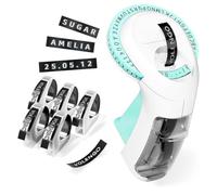 VolenGo Embossing Label Maker Machine, Omega Embossed Labels, Green