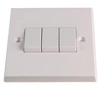 Volex Accessories 10AX 3 Gang 2 Way Light Switch