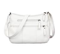 VOLGANIK ROCK Purses for Women Soft PU Leather Shoulder Bag Ladies Crossbody Purse Pocketbooks, White1-11.8"