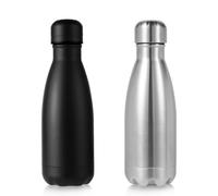 Volhoply 350ml/12oz Small Water Bottle Stainless Steel, BPA Free Insulated Water Bottles, Double Wall Cola Shape Flask, Keeps Cold 24 Hours and Hot 12 Hours for Kids Handbag (Assorted,2)
