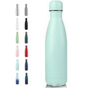 Volhoply 500 ml Insulated Stainless Steel Water Bottle, Double Wall Vacuum Flask, Keeps Cold 24h & Hot 12h, Available in Packs of 1, 4, 8, or 12?Blue,1 Pack?