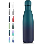 Volhoply 500ml Insulated Stainless Steel Water Bottle, Double Wall Vacuum Flask, Keeps Cold 24h & Hot 12h, Available in Packs of 1 or 4(Dark Night,1 Pack)