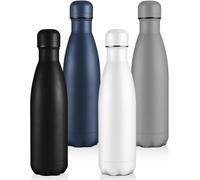 Volhoply 500ml Insulated Water Bottles Multipack, BPA Free Water Bottle for Kids, Gym, Travel, Sports, Available in Packs of 1 or 4(Assorted,4 Pack)
