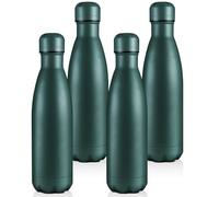 Volhoply 500ml Insulated Water Bottles Multipack, BPA Free Water Bottle for Kids, Gym, Travel, Sports, Available in Packs of 1 or 4(Army Green,4 Pack)