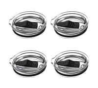 Volhoply Leakproof Sliding Lids for Coffe Mug and Tumbler Bulk 4 Pack,BPA-Free Reusable Cup Cover(Lids,4 Set)