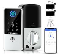 VOLIBeL Smart Lock, 7-in-1 Keyless Entry Door Lock with Fingerprint, Remote & Voice Control, Auto Lock, Electronic Touchscreen Deadbolt Lock, Biometric Smart Door Lock for Front Door, D1-T
