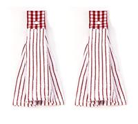 Volicph Pack of 2 Kitchen Towels Hanging Towel Highly Absorbent Ultra Soft Towels Tea Towels Cotton Towel for the Kitchen with Practical Button for Hanging Tea Towels Hand Towel