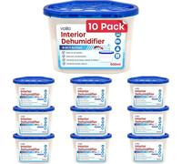volila 10 Disposable Dehumidifier Tubs - 500Ml Moisture Absorbers For Home, Office, Caravan - Prevent Mold, Condensation & Musty Smells