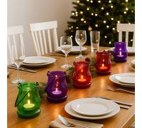 volila 12 Pack Tealight Holders for Christmas, Table Decorations, Home Décor volila Multicolor