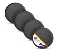 volila 28cm Black Round Tray - Ideal for Parties, Drinks, Food & Gatherings | Size: 4 Pack volila Black 4 Pack