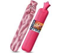 volila 2L Long Hot Water Bottle with Plush Cover for Back Pain Relief in Pink | Size: 1 pack volila Pink 1 pack
