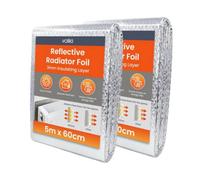 volila 2X 5M X 60Cm Radiator Foil Insulation - Radiator Reflector Panels With Adhesive Pads For Energy Saving & Home Heating Efficiency