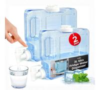 volila 3L Slim Fridge Water Dispenser with Tap Reusable for Travel & Camping in Clear | Size: 2 Pack volila Clear 2 Pack