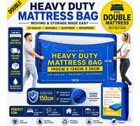 volila Double Mattress Bag - Waterproof Mattress Cover With Zipper & Handles For Moving, Storage & Protection From Dust & Pests
