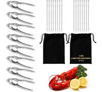 volila Lobster Crackers & Picks Set - 8 Pack Crab & Lobster Crackers With 16 Pcs Picks For Easy Meat Removal, Nuts, Seafood & Hard Shells