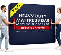 volila Mattress Bag For Moving, Reusable Waterproof Cover With 4 Handles