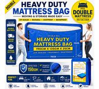 volila Mattress Bag - Waterproof & Heavy-Duty Mattress Moving Bag in Blue | Size: Medium volila Blue M