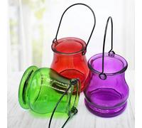 volila Set Of 12 Hanging Tealight Candle Holders Glass Decoration Gift Garden Lights