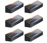 VOLISUN Solar Fence Lights Outdoor Garden,8 Pack RGB Solar Wall Lights Outdoor Waterproof, Bright Solar Powered Garden Fence Lights 9 Color Modes for Deck Patio Decking Gate Yard Decoration (Black)
