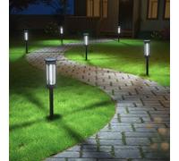 VOLISUN Solar Lights Outdoor Garden,8 Pack LED Garden Lights Solar Powered Waterproof, Landscape Lighting,Cool White Auto On/Off Pathway Lighting for Patio, Lawn, Yard, Landscape, Walkway, Path