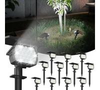 VOLISUN Solar Spotlight Outdoor, IP67 Waterproof Solar Landscape Spot Lights,Uplights for Yard Garden Pathway - 12 Pack (Cool White) 27 LED 3 Lighting Modes