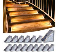 VOLISUN Solar Stair Lights 16 Pack, Solar Step Lights Outdoor Waterproof IP67, LED Outdoor Step Lights