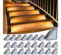 VOLISUN Solar Stair Lights 24 Pack, Solar Step Lights Outdoor Waterproof IP67, LED Outdoor Step Lights