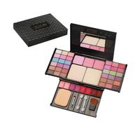 VolksRose Multi Functional Makeup Palette Set:36 Eyeshadow+3 Gradient Blushes+Lipsticks 8 Colors,Complete Tools (Powder Puff+Dual-Ended Brush+Sponge Sticks*2+Blush Brush+Mirror),Portable Gift Case