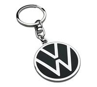 Volkswagen 000087010BQ Key Ring with VW Logo, Black, Diameter 37 mm