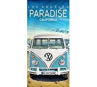 Volkswagen 075 Bath Towel VW Bulli Paradise Blue 75 x 150 cm 100% Cotton Velour Quality Camper Van Bus T1 Vintage Car Beach Towel Beach Towel Bath Towel Bath Towel Sauna Towel Wörthersee Retro