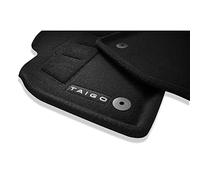 Volkswagen 2G7061445WGK textile floor mats, Optimat velour floor mats, 4 x fabric mats, black, with Taigo lettering