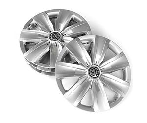 Volkswagen 2GA071456 Hub Caps 16 Inch Brilliant Silver Set of 4