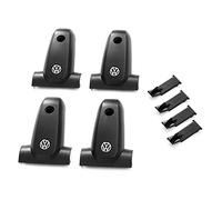 Volkswagen 2K0071738 Cover Caps (4 Pieces) Base Rack Cap Roof Rack with VW Logo, Black