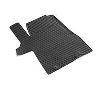 Volkswagen 7H1061505B82V Rubber Mat 1x Door Mat Rubber Front Left (Driver Side) Titanium Black *** Press Stud Fastening (Round) ***