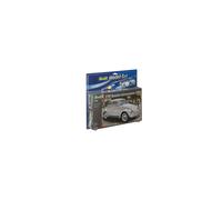 Revell Model Set 67083 VW Beetle Limousine 68 1:24 Scale Unbuilt/Unpainted Plastic Model Kit with Contacta Professional Glue, Paintbrush & Selected Aqua Color Paints