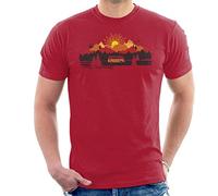 Volkswagen Camper Mountain Sunrise Men's T-Shirt Cherry Red