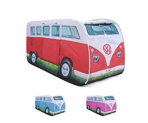 Volkswagen Camper Van Kids Pop Up Tent - Official VW UPF50+ Foldable Play Tent for Girls Boys - Multiple Colours