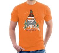 Volkswagen Christmas Camper White Text Men's T-Shirt