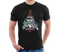 Volkswagen Christmas Camper White Text Men's T-Shirt