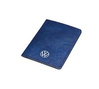Volkswagen Document Folder Case with VW Logo, Blue, 4 Compartments, Tyvek Material, Adults, Unisex, Document Holder