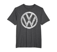 Volkswagen Drawn VW Logo T-Shirt, Men's Big and Tall, Dark Heather Grey, 2X Tall