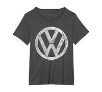 Volkswagen Drawn VW Logo T-Shirt, Women's Plus, Dark Heather Grey, 2X