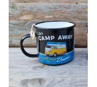Volkswagen Enamel Mug Camping Enamel Cup “Lets camp away night” Design. VW Mug