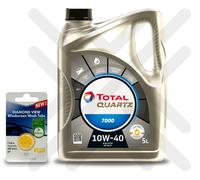Volkswagen Engine Oil Total Quartz 7000 10W-40 5L 5 Litre + 5L SCREENWASH TAB