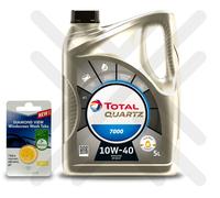Volkswagen Engine Oil Total Quartz 7000 10W-40 5L 5 Litre + 5L SCREENWASH TAB