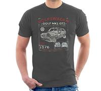 Volkswagen Golf MK1 GTI Owners Workshop Manual Men's T-Shirt Charcoal
