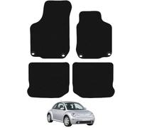 Volkswagen Golf MK4 1997 2004 4 Piece Set with 4 Oval Clips Car Mats UK-Made Tailored Fit Carpet Floor Mats Full Coverage Compatible Accessory Black Trim