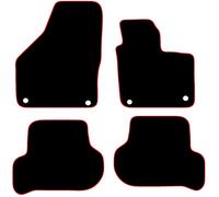 Volkswagen Golf Plus MK6 2010 to 2014 Car Mats UK-Made Tailored Fit Carpet Floor Mats Full Coverage Compatible Accessory Red Trim