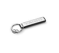 Volkswagen Key Ring with TAIGO Lettering, Keychain, Key Ring, Silver/Black, Metal, 100 x 45 x 3 mm